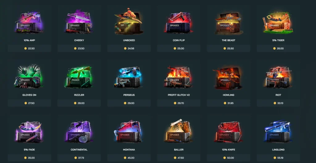 OPCases CSGO Case-Auswahl – Öffnen Sie benutzerdefinierte Cases mit seltenen Skins